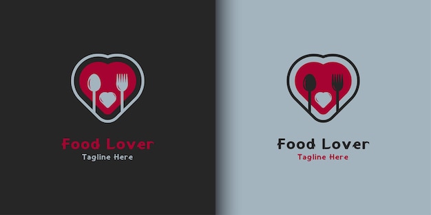 Logo-designvorlage für restaurantliebhaber