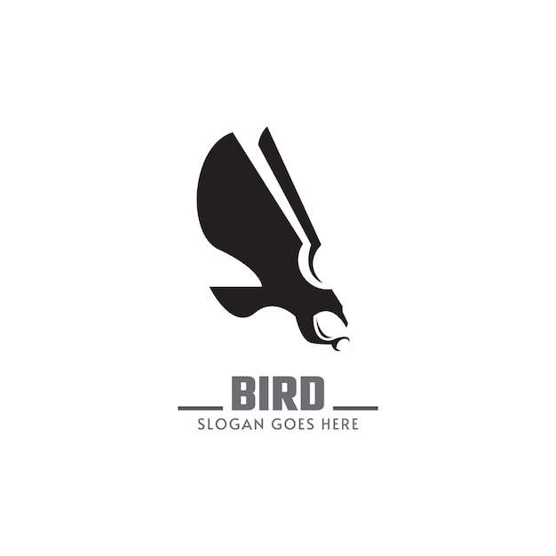 Logo-designvorlage für vogelillustration