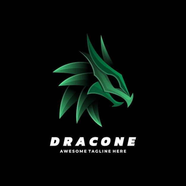 Logo Dragon Gradient Style