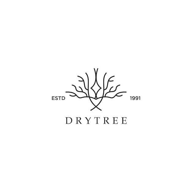 Vektor logo-drytree-design-kunstvorlage