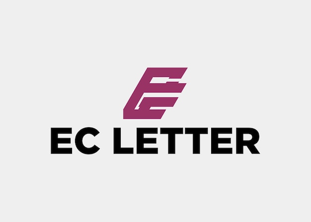 Logo ec ce Buchstabe Firmenname