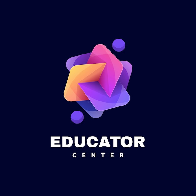 Logo education gradient bunter stil.