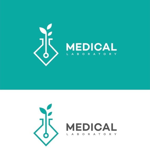 Vektor logo eines medizinischen wissenschaftlichen laboratoriums