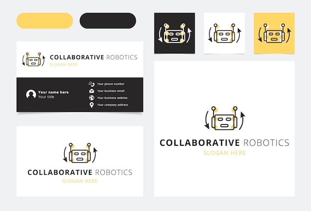 Logo eines Unternehmens für kollaborative Robotik mit einem rotierenden Roboter