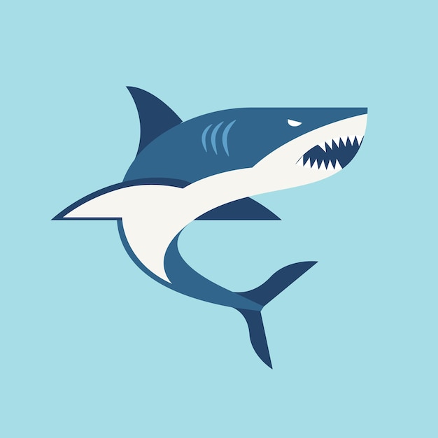 Logo-Emblem der Hai-Illustration