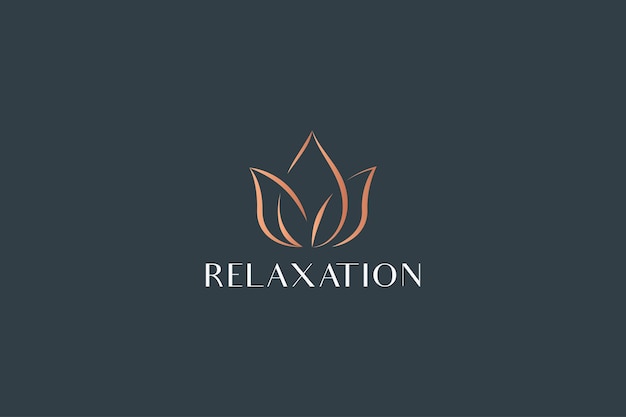 Vektor logo entspannung yoga spa wellness schönheit gesundheit pflege boutique mode schmuck