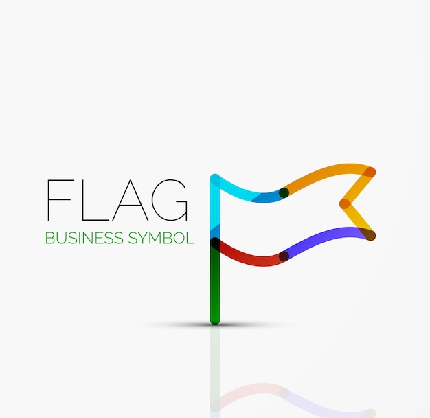 Logo-Flagge abstrakte lineare geometrische Geschäftsikone