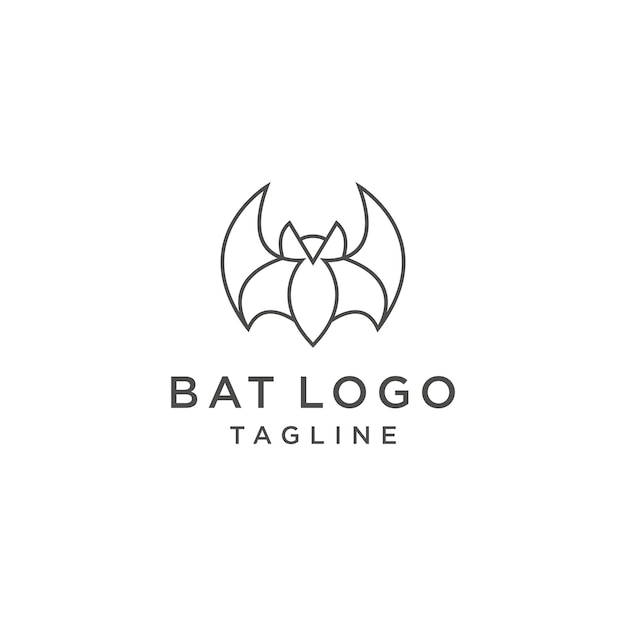 Logofledermausslogandesignkunstvorlage PremiumVektor