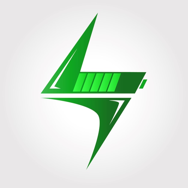 Vektor logo für die ladung der batterie