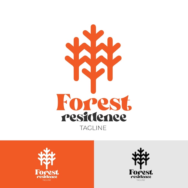 Vektor logo für ein immobilienunternehmen namens forest residence