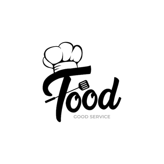 Logo für einen lebensmittelservice namens food.