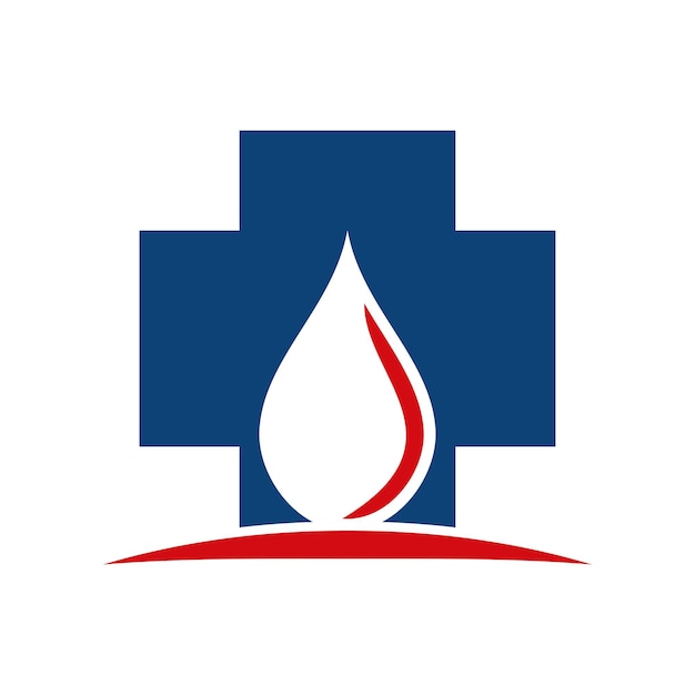 Logo für medizinische gesundheit von blut symbol illustration markenidentität