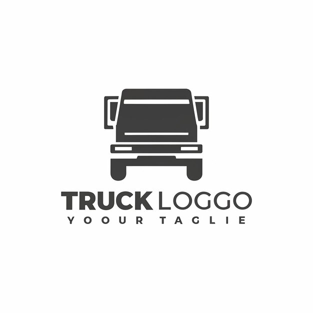 Vektor logo für truck auf weißem hintergrund