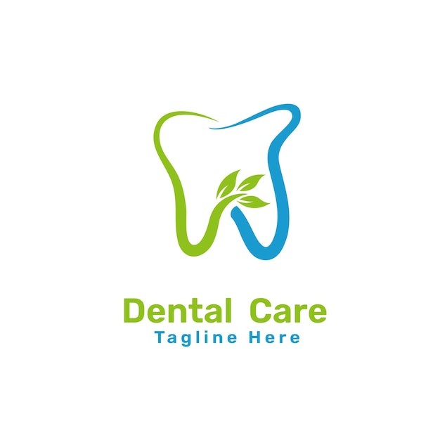 Vektor logo für zahnpflege und zahnklinik logo für gesundheitszahnarzt und klinik