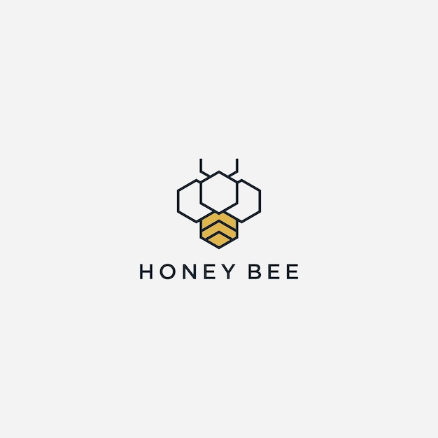 Logo-honigbienen-design-kunstvorlage