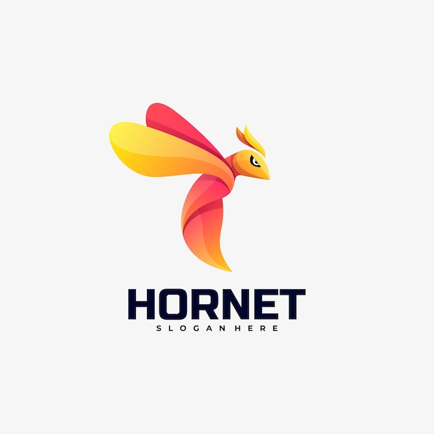 Logo hornet gradient bunter stil.