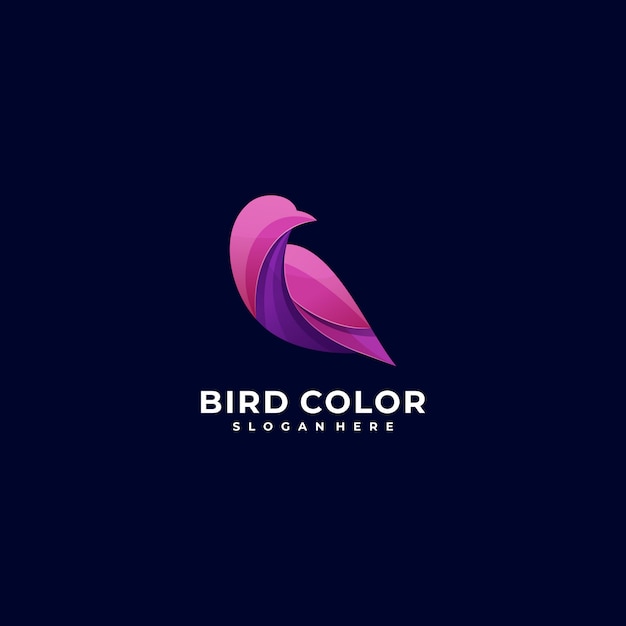 Logo illustration bird bunter stil.