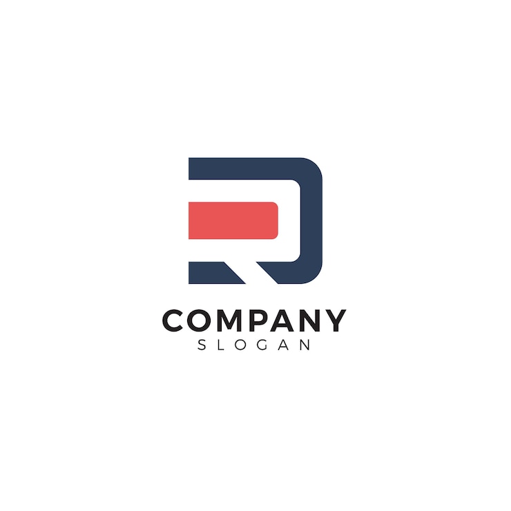 Vektor logo-illustration buchstabe d modernes minimalistisches design