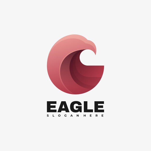 Logo illustration eagle gradient bunter stil.