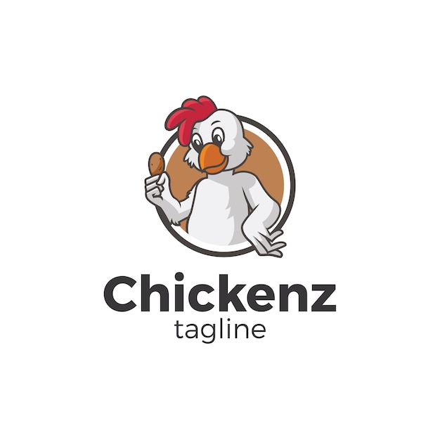 Logo-illustration huhn-cartoon-design