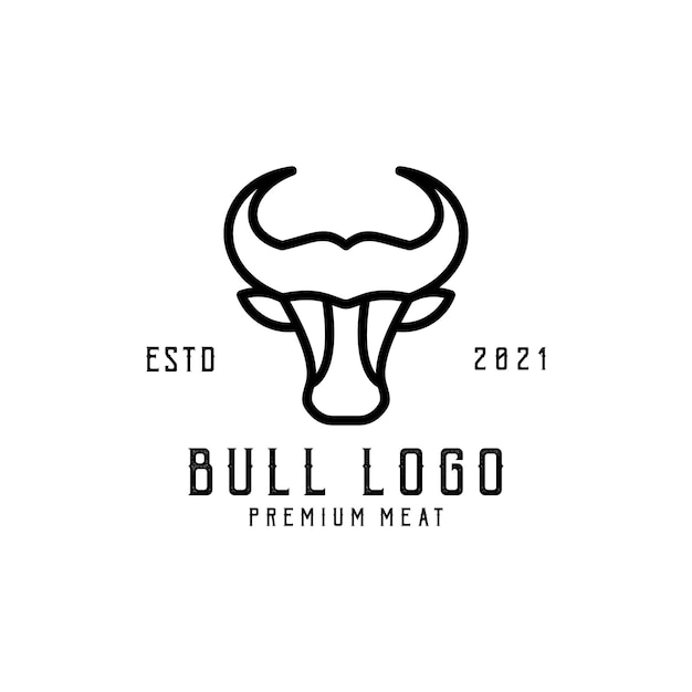 Logo illustration kopf stier