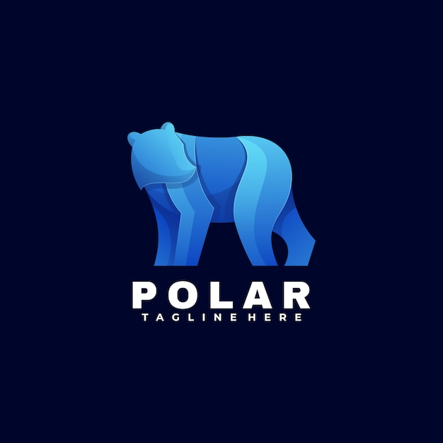 Logo illustration polar gradient bunter stil.