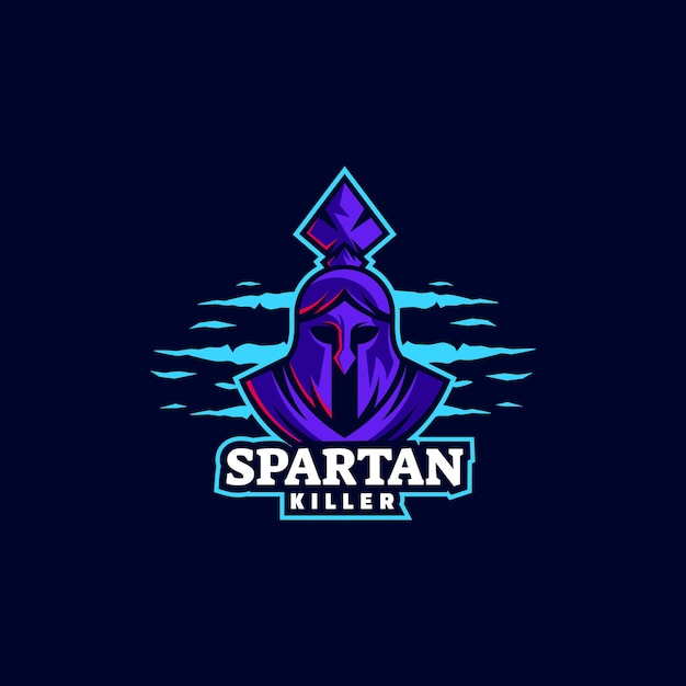 Logo illustration spartan e sport und sport style.