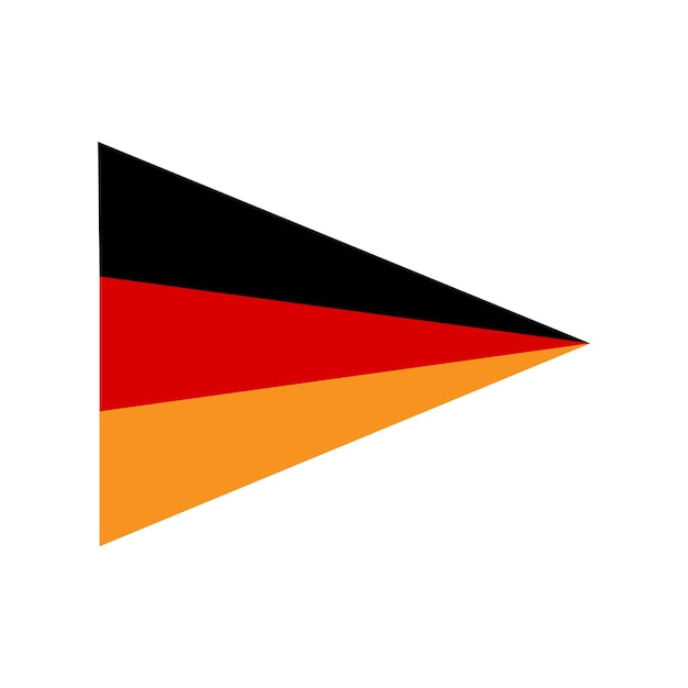 Logo-illustrationsdesign der deutschen flagge