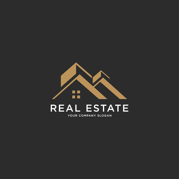 Logo-Immobilien Ihre Firmenslogan-Design-Kunstvorlage