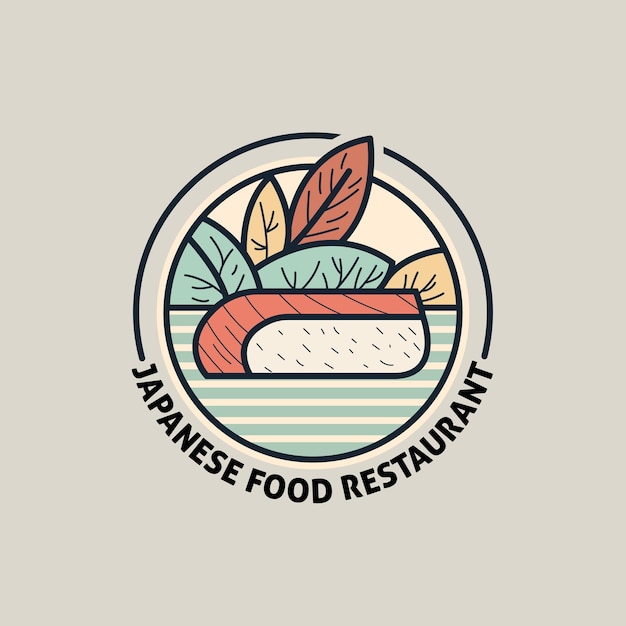 Logo japanisches Restaurant, Sushi-Logo