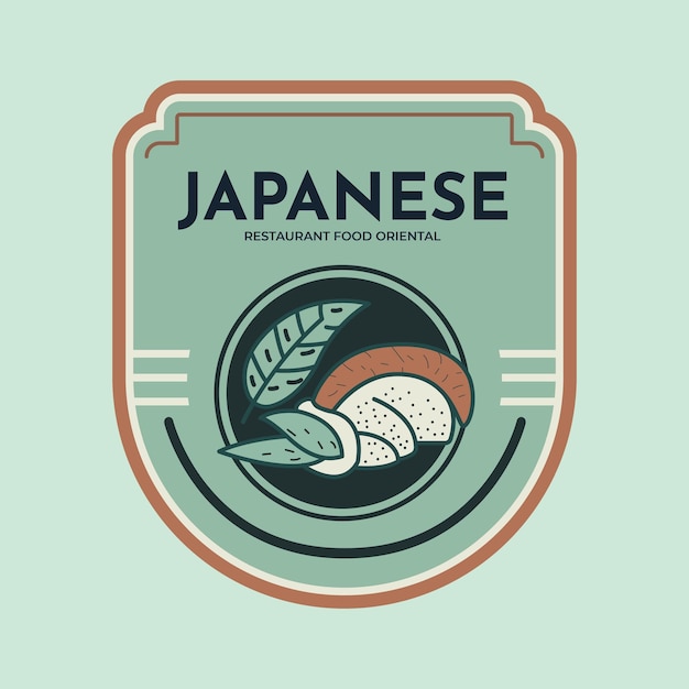 Logo japanisches Restaurant, Sushi-Logo