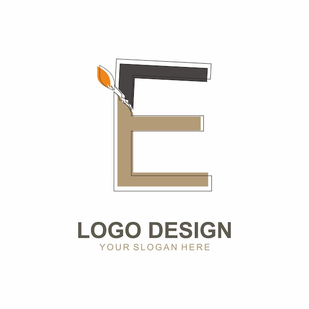 Vektor logo letter e alle elemente dieser vorlage können mit vektorsoftware bearbeitet werden