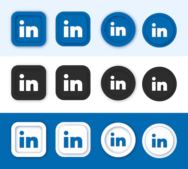 Vektor logo linkedin im vektor neu gestalteten hintergrund