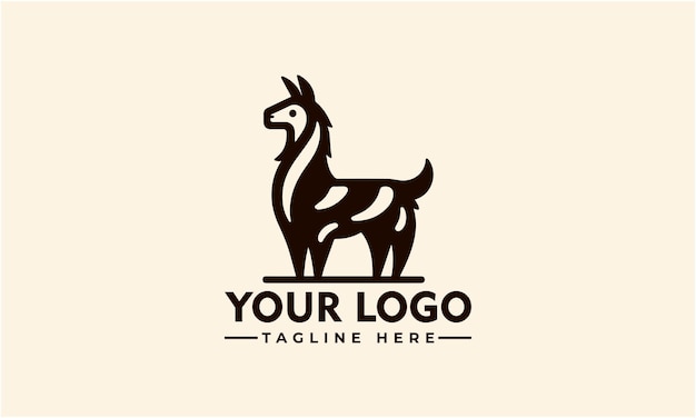 Logo llama llama maskottchen logo spielhaftes und cooles design für verschiedene unternehmen