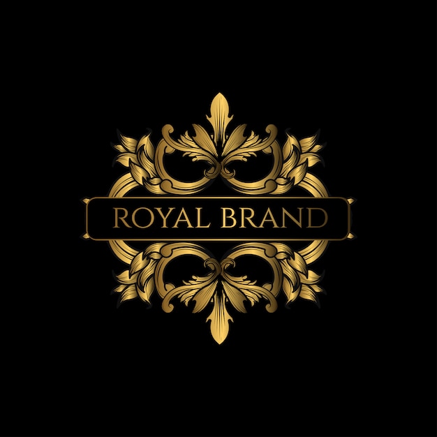 Vektor logo luxury mit goldener farbe
