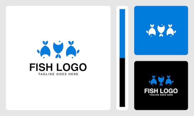 Logo mit 3 fischen aufgereiht