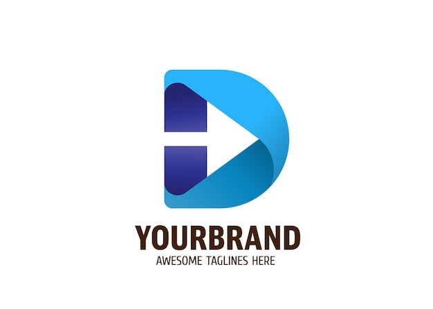 Logo mit Buchstabe D und Pfeil im Inneren des Logos