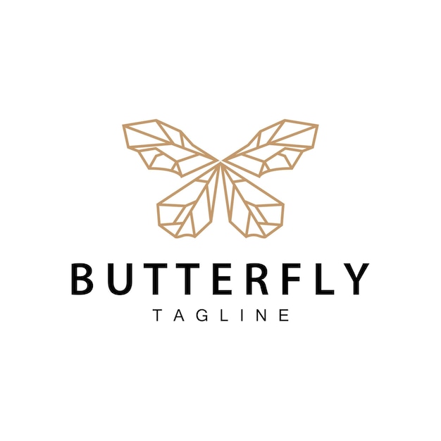 Logo Schmetterling Tierdesign Markenprodukt Schöne und einfache dekorative Tierflügel
