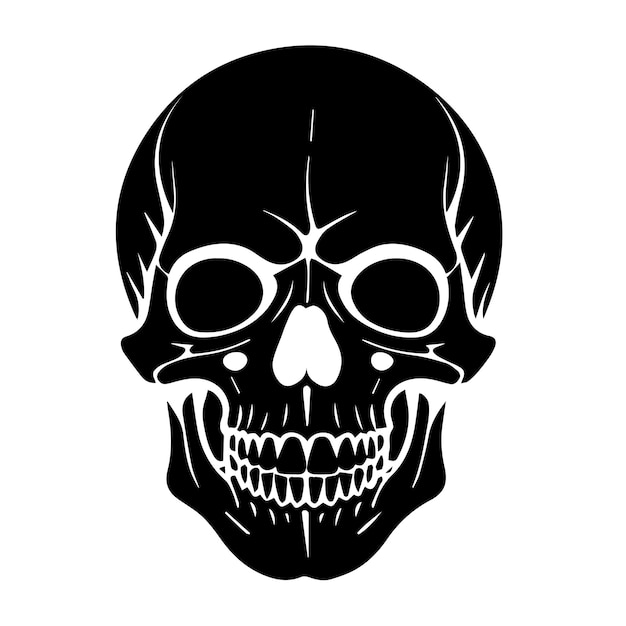 Logo-Silhouette des Schädelvektor-Designs