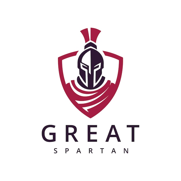 Logo Sparta Spartan Helm und Mantel für griechisch-römischen Krieger Ritter Soldat Logo Design Inspiration