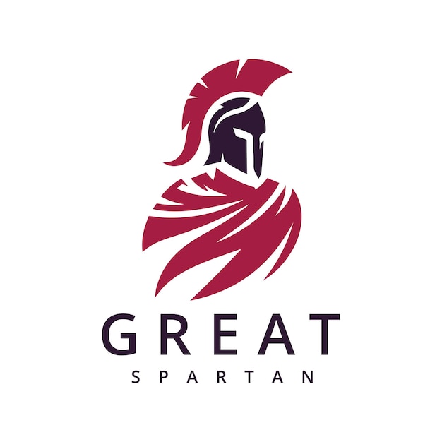 Logo Sparta Spartan Helm und Mantel für griechisch-römischen Krieger Ritter Soldat Logo Design Inspiration