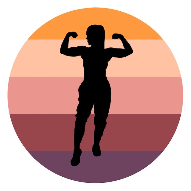 Vektor logo-sport-frauen-silhouette