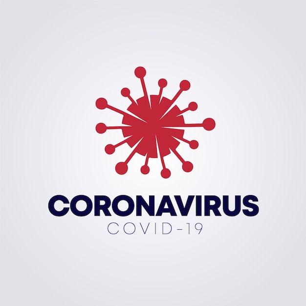 Vektor logo-stil für coronavirus