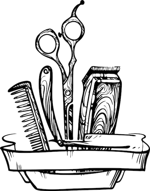 Logo strichzeichnung friseursalon