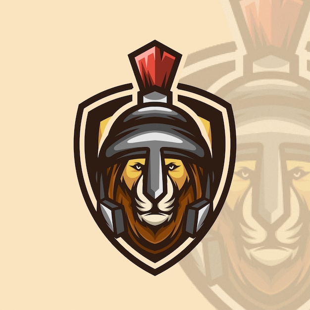 Logo symbol krieger löwe esport