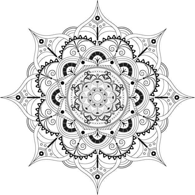 Logo-symbol ziermandala vektor-illustration