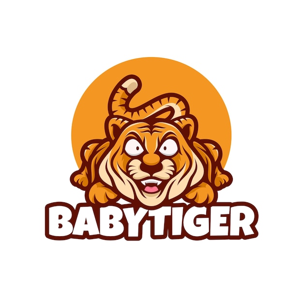 Logo-tiger-cartoon-maskottchen