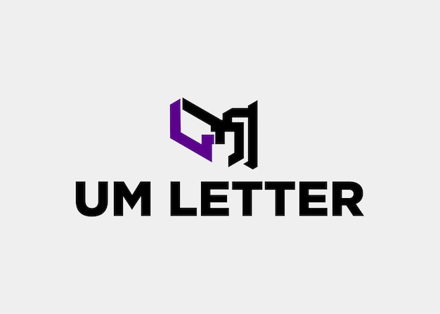 Logo um Buchstabe Unternehmensname