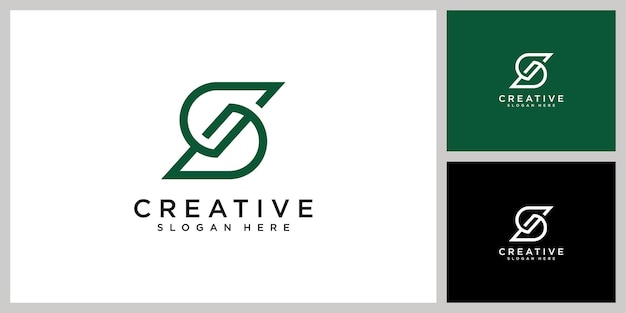 Logo-vektor-design-linienstil des anfangsbuchstabens