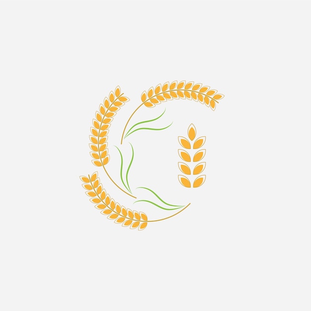 Logo-vektor für landwirtschaftsweizen